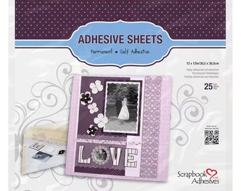 Scrapbook Adhesives - Permanent Adhesive Sheets 25/Pkg-12"X12" - SKU: 1679