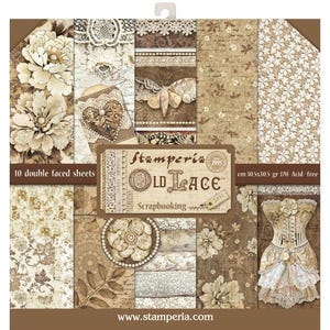 Stamperia doppelseitiger Papierblock 12 "x 12" 10/pkg-alt Spitze, 10 Designs / 1 Ea-sbbl32