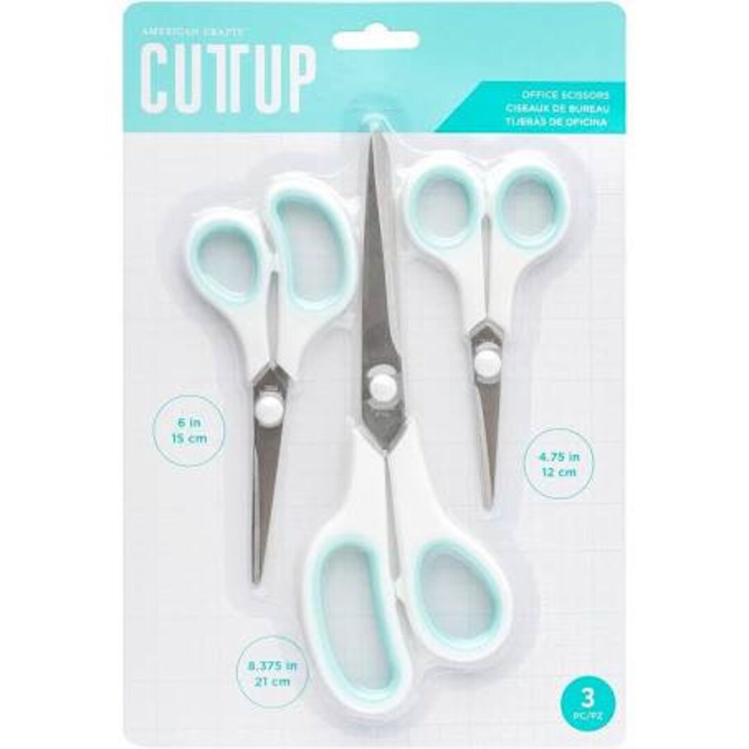Kit De Tesouras American Crafts 4un 17,8cm E 12,7cm 340056 Cor Rosa