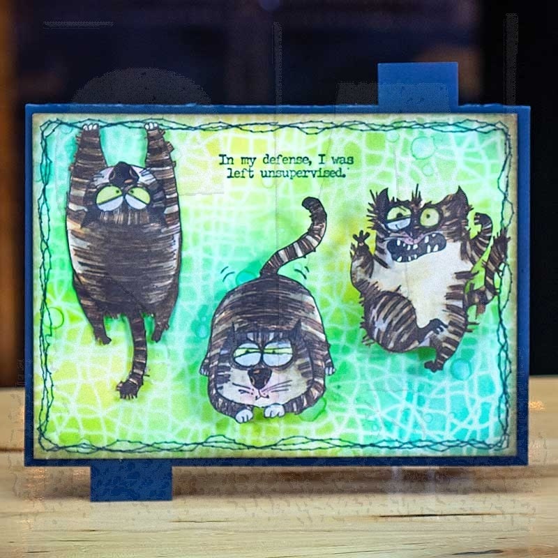 Tim Holtz Stamp Set Snarky Cat CMS392 Etsy