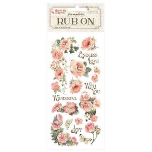 Stamperia Rub-on 4"x8.5"-house Of Roses Writings-5a002wgd-1gx6q