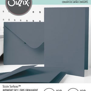 Sizzix Surfacez - Card & Envelope Pack, A6,10PK - YOU CHOOSE COLOR