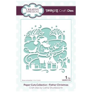 Creative Expressions Paper Cuts Scene Die - Father Christmas