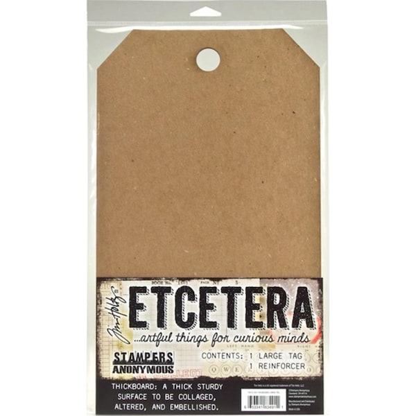 Tim Holtz Etcetera Large Tag 8.25"X14.25" - THETC001