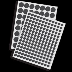 3D Foam Circles Black Mix