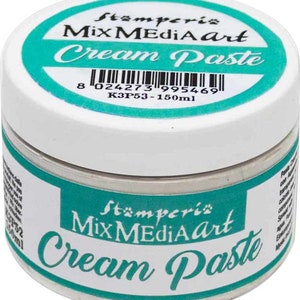 May include: A white jar with a teal lid containing Stamperia Mix MediAart Cream Paste. The jar is labeled with the product name, brand, and barcode. The jar contains 150 ml of cream paste.