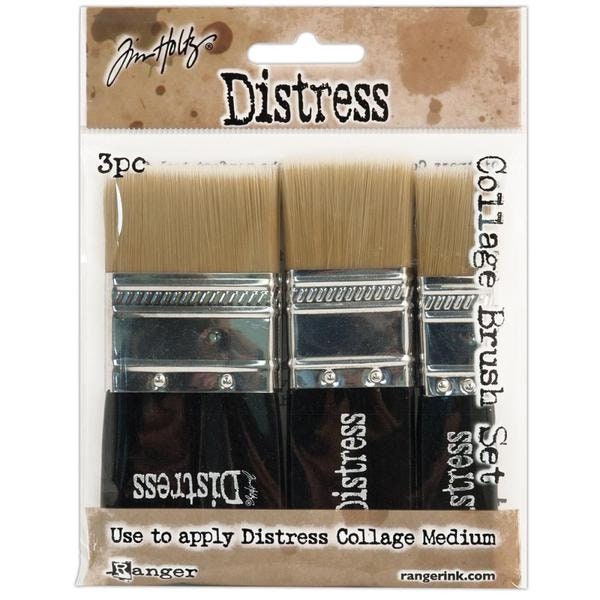 Tim Holtz Distress Collage Brush 3 Pk Assorted