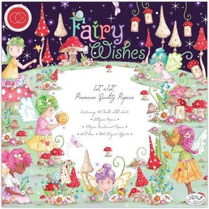 Blocco di carta bifacciale Craft Consortium 12"x12" 40/confezione - Desideri delle fate - Pad042