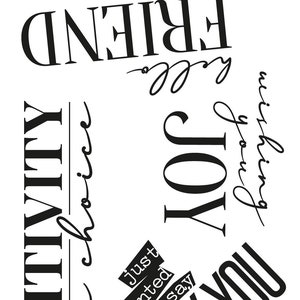 Sizzix Clear Stamps 5PK Sunnyside Sentiments #8 by Pete Hughes
