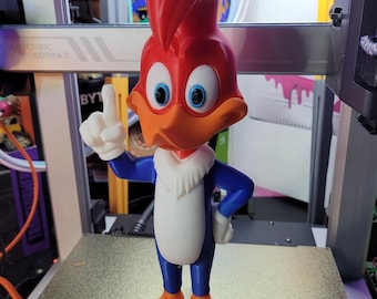 Picchio Woody stampato in 3D (alto 28 cm)