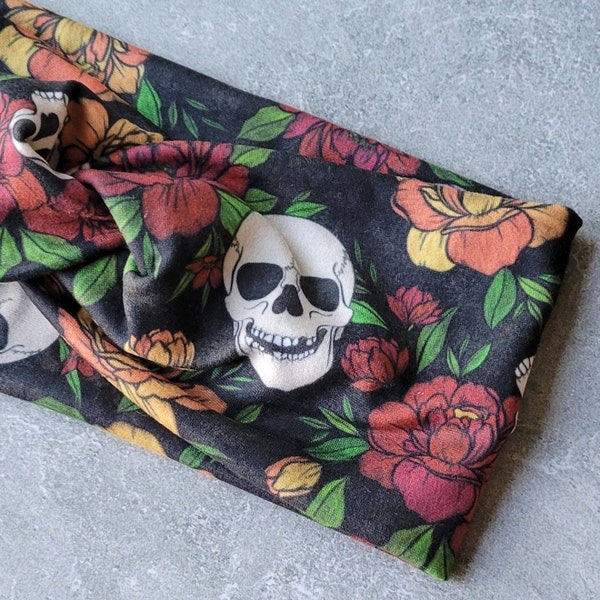 Purple Rose and Skull Hand Headband Adult main image 0