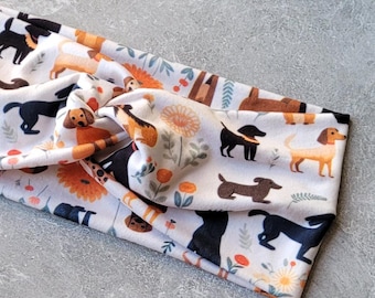 Dog Friends Headband for Women | Turban Headband | Knot Headband | Twist Headband | Yummy Soft Headband | Yoga Headband | Nurse Headband