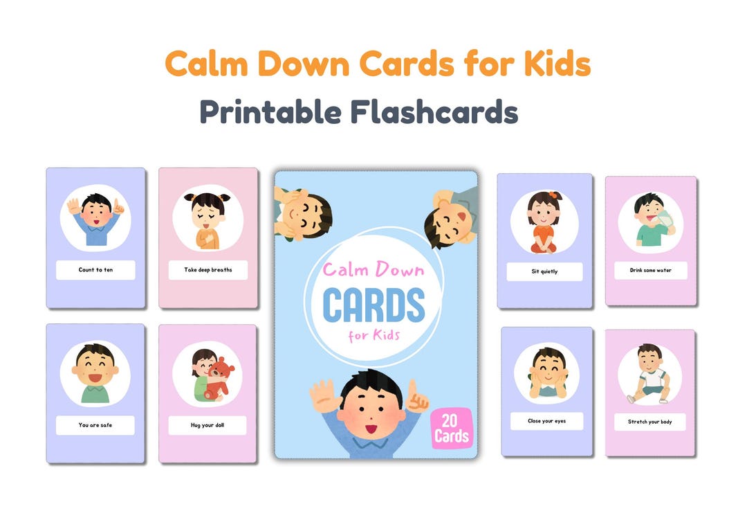 Calm Down Cards for Kids Printable – Simple Emotional Regulation Tools ...