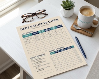 Debt Payoff Tracker Printable | Avalanche Snowball Methods (PDF Download)
