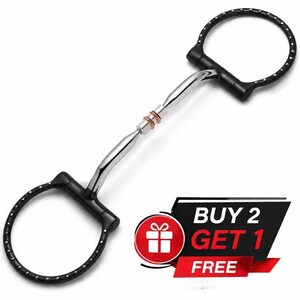 Western D Ring Snaffle Bit with Copper Roller, Horse Training Bit