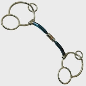Universal Horse Bit Blue Sweet Iron Copper Roller Mouth Stainless Steel Snaffle Bit