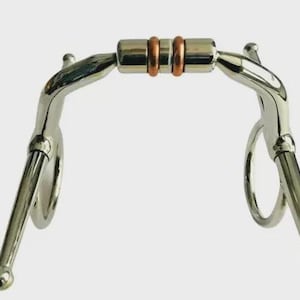 Stainless Steel Full Cheek Bit Barrel Copper Roller Snaffle Horse Riding Bit