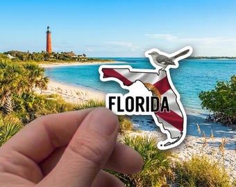 Florida State Sticker - Mockingbird & Flag Decal