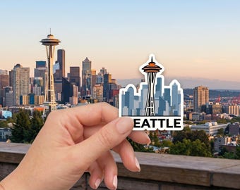 Seattle Skyline Sticker - Space Needle Landmark Decal