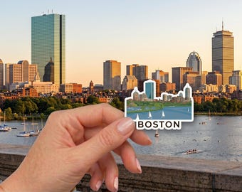 Naklejka z panoramą Bostonu – Charles River Cityscape Decal