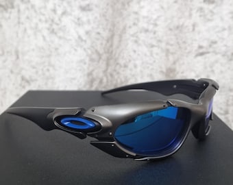 Plate X Metal Black Silver Y2K Wraparound Sunglasses 90s Vintage Sports Shades