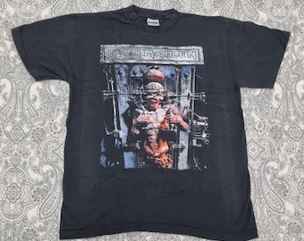 RARE! Vintage 80s Iron Maiden T-shirt Large Black 1985 Iron Maiden