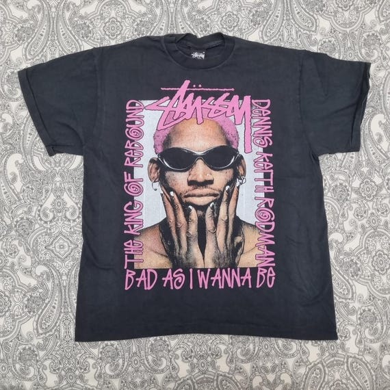 Stussy X Dennis Rodman Vintage T Shirt XL King of Rebound Graphic