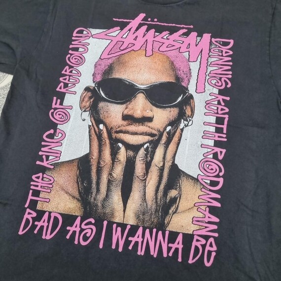 Stussy X Dennis Rodman Vintage T Shirt XL King of Rebound Graphic