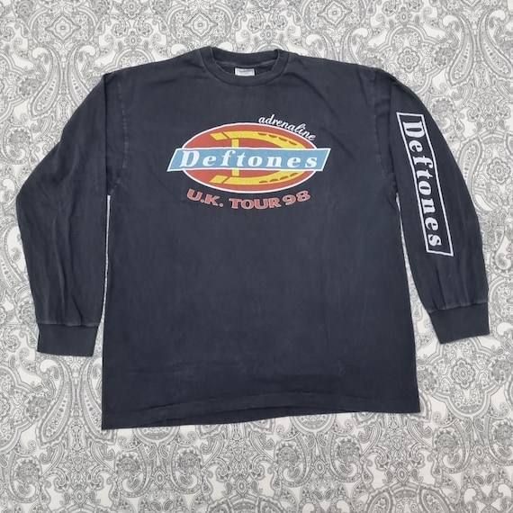 Vintage Deftones T Shirt XL Adrenaline Uk Tour 98 Band Tee Graphic Print
