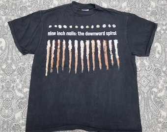 Nine Inch Nails Vintage T Shirt Large Further Down the Spiral