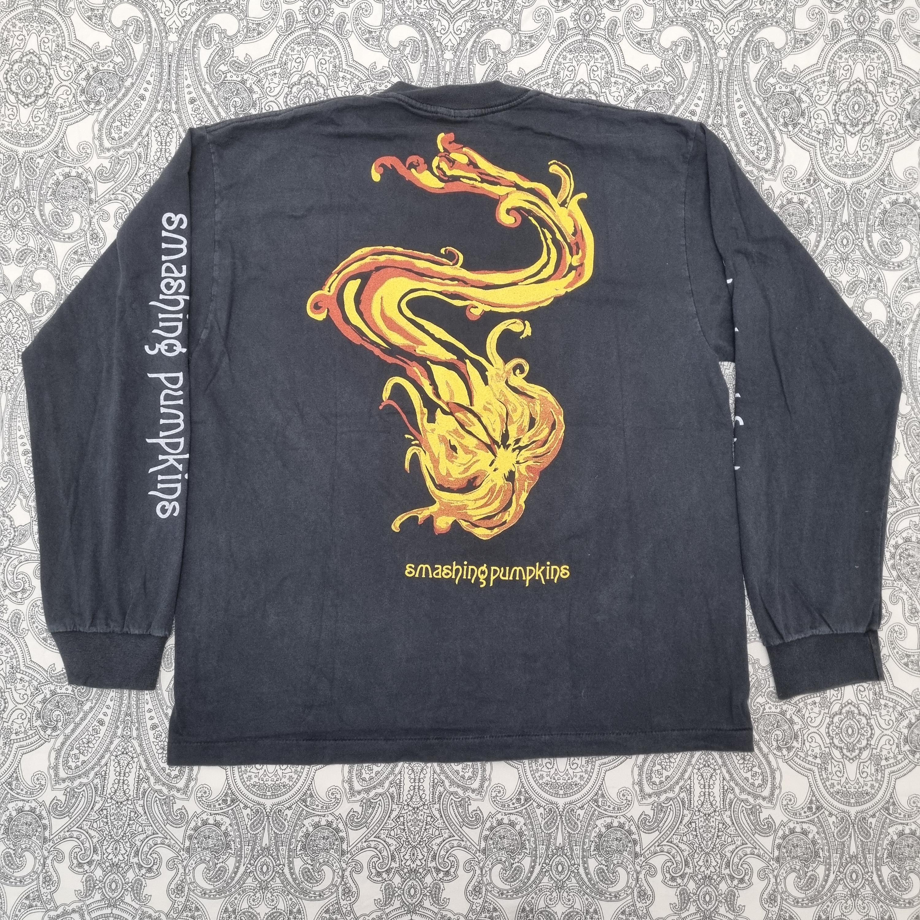 Smashing Pumpkins Vintage Band T Shirt Smile Graphic Print Long