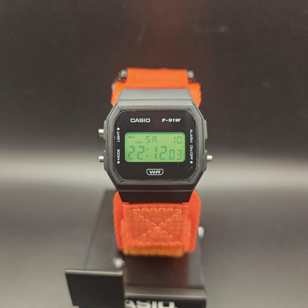 Modded Casio F-91WB- Dual Green LED Glow - Etsy