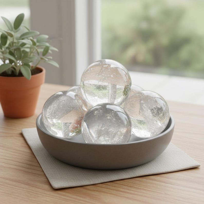 Large Clear Quartz Crystal Sphere | Polished Quartz Ball for Home Decor & Gift bild 7