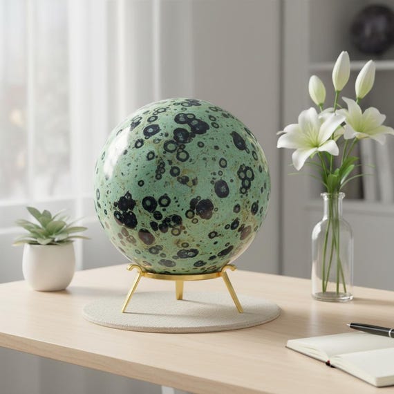 Large Kambaba Jasper Sphere | Polished Stone Ball Home Decor Gift