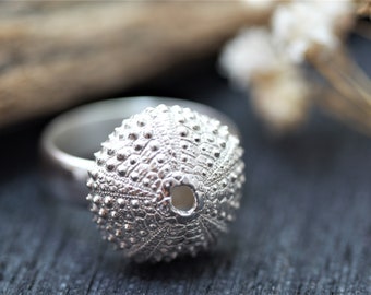 Bague oursin en argent