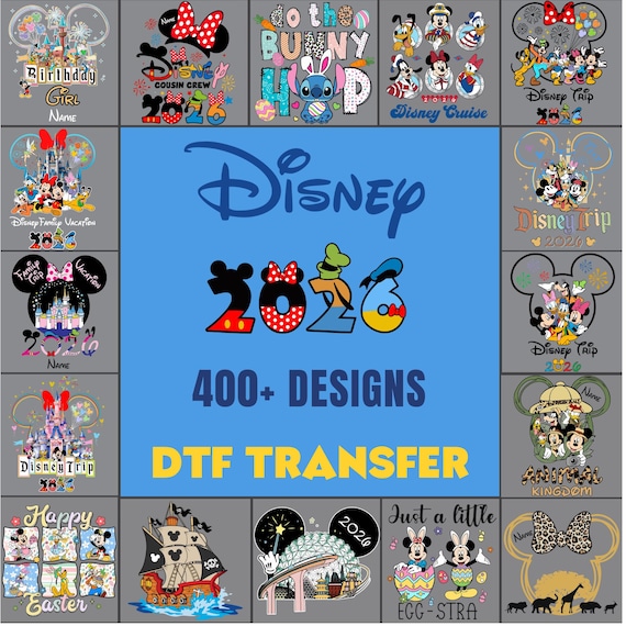 Disney Family Custom Ready Press 2026 DTF Transfer Sweatshirt Hoodie Mickey Minnie Family Vacation