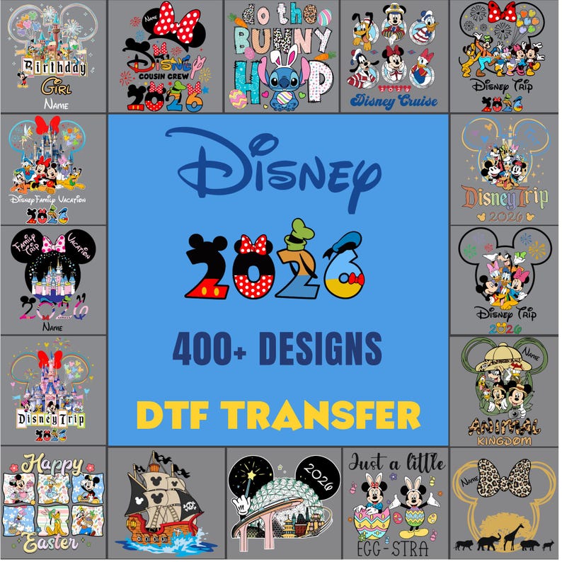 Custom Disney Family Ready Press 2026 DTF Transfer Sweatshirt Hoodie Mickey Minnie Family Vacation
