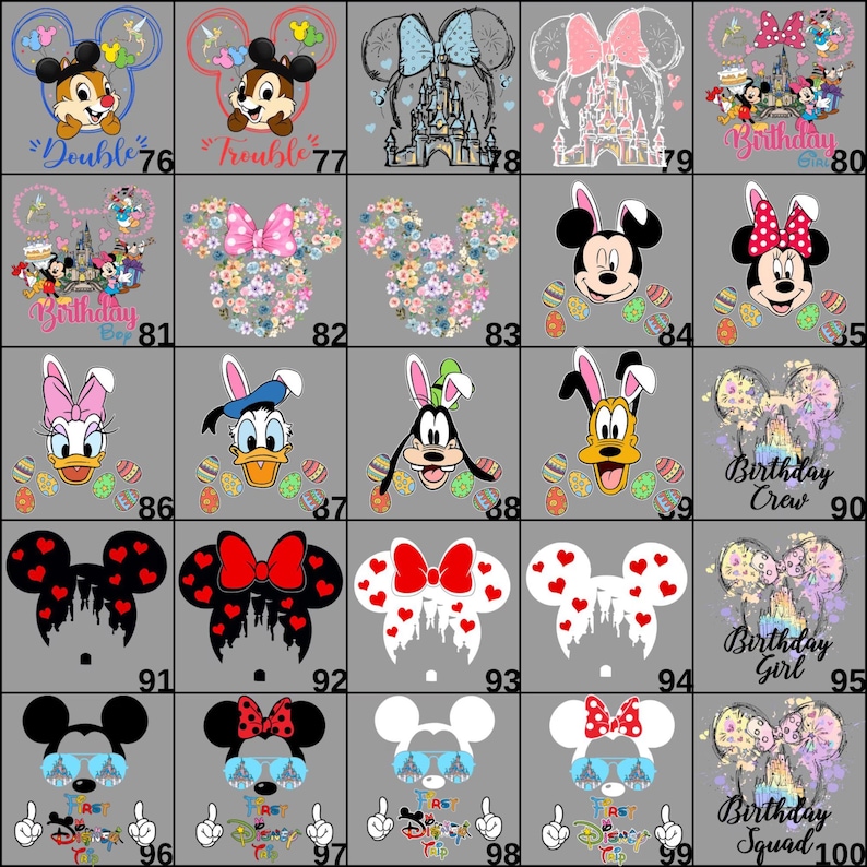 Ready to press Disney DTF transfer designed for family trip themed apparel. Featuring Mickey and Minnie, this design is ideal for Disneyland group shirts, tee shirts, sweatshirts, and hoodies. Perfect for family vacations, matching outfits, and DIY Disney inspired clothing projects with professional heat press quali