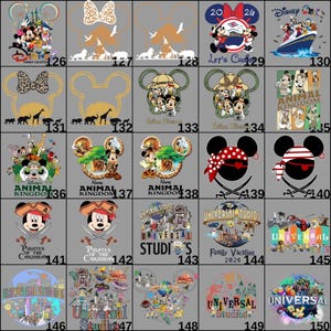Mickey and Minnie themed Disney DTF transfer ready to press for 2026. Designed for tee shirts, sweatshirts, and hoodies, this family trip decal is perfect for Disneyland group outfits, matching family apparel, and custom heat press clothing with clean and vibrant print quality.