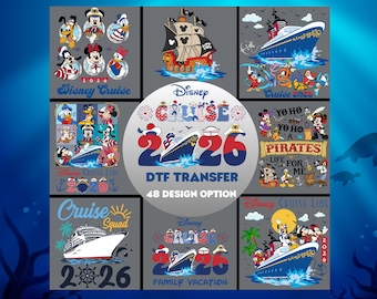 Custom Disney Cruise 2026 DTF Transfer ,  Family Vacation Ready to Press