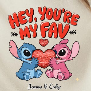 Custom Name Minnie & Mickey Love DTF Transfer Bundle | 48 Design Options | Personalized Couple Iron On | Ready to Press Heat Transfer image 8