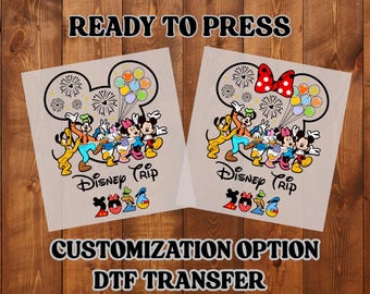 Viaje familiar a Disney 2026, transferencia DTF, listo para la prensa, vacaciones marítimas