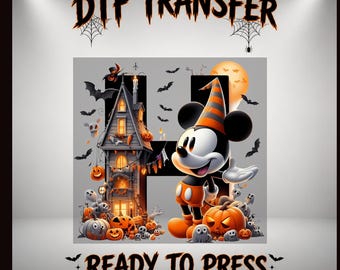 Transferencia 3D moderna de Mickey Mouse para Halloween / Estilo Disney espeluznante de nueva generación / Listo para imprimir