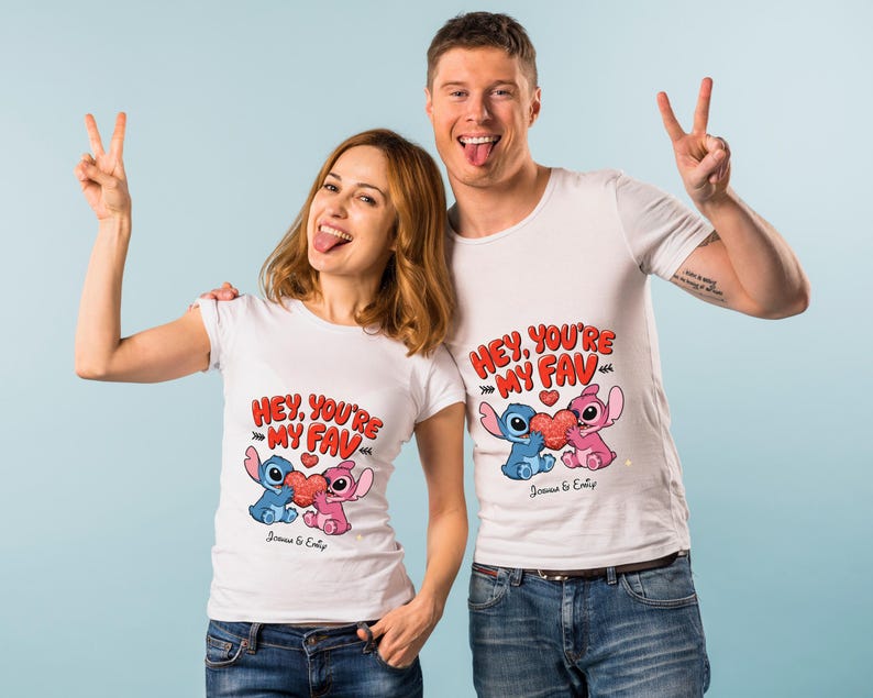 Custom Name Minnie & Mickey Love DTF Transfer Bundle | 48 Design Options | Personalized Couple Iron On | Ready to Press Heat Transfer image 9
