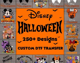 Paquete de transferencias DTF personalizadas de Disney para Halloween, camiseta de fiesta de Mickey, viaje espeluznante a Magic Kingdom, personalizado