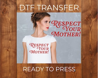 Diseño de camiseta retro para el Día de la Tierra con la frase "Respeta a tu madre" (lista para imprimir).