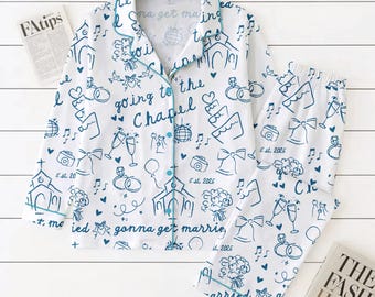 Bride To Be Pajamas Set, Bridal Party Sleepwear
