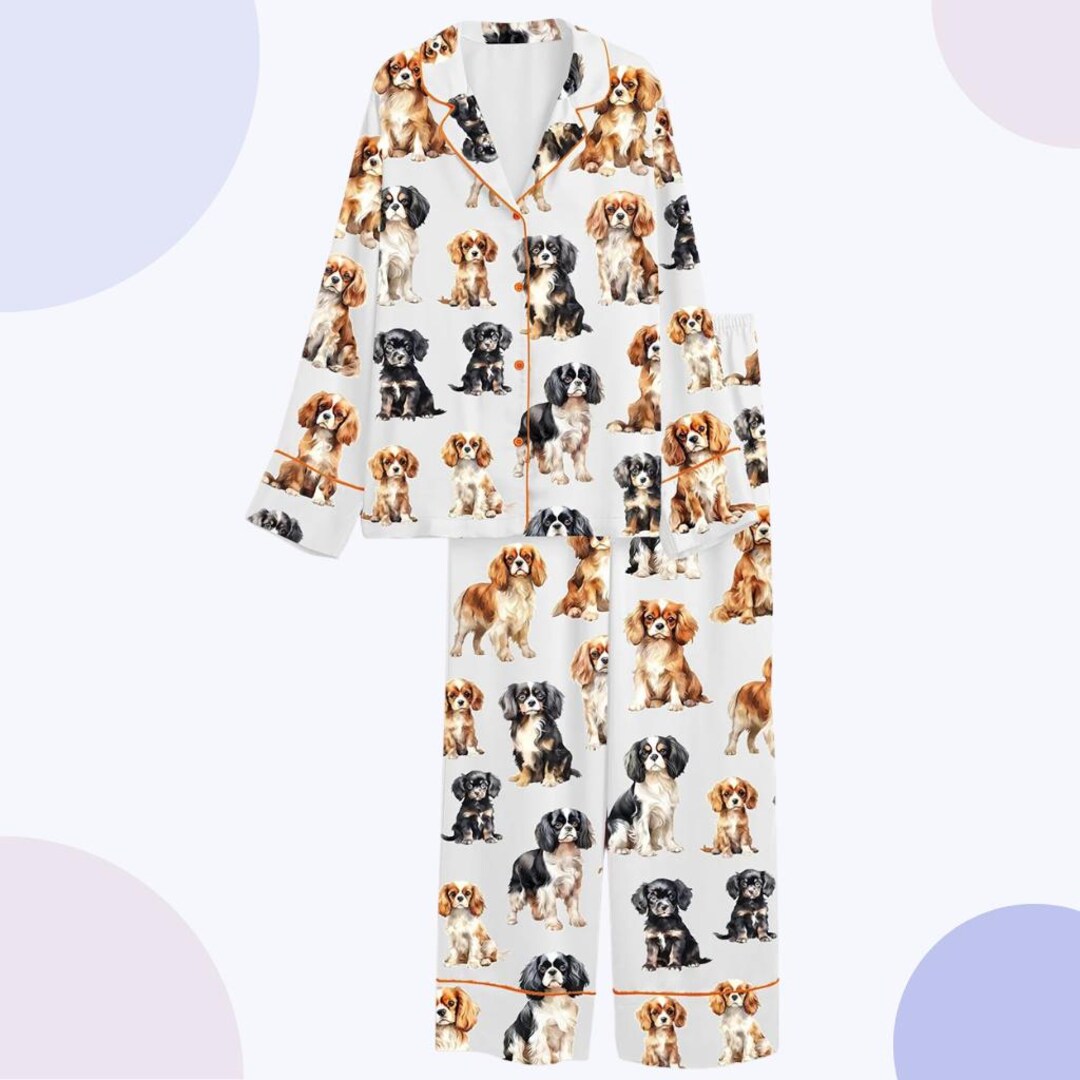Custom Cavalier King Charles Spaniel Pajamas, Personalized Dog Lover ...