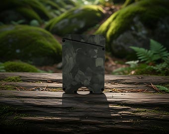 Cartera MagSafe de fibra de carbono forjada, tarjetero ultradelgado