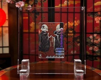 Soporte magnético flotante de acrílico para tarjetas coleccionables / Compatible con tarjetas Pokémon, MTG, Yu-Gi-Oh y tarjetas deportivas (Top Loader)